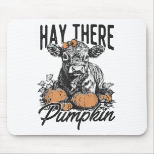 Hö där Pumpkin Cute Cow Farm Fall Autumn Cow hade Musmatta