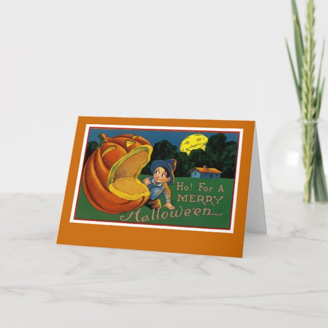 Ho! För en glada Halloween Helgkort (Framsida)