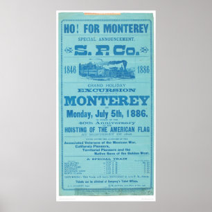 Ho för Monterey så. Stillahavs- annonsering Poster