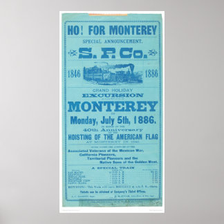 Ho för Monterey.. Stillahavsreklam (1652A) Poster