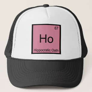Ho - Hippokratiska Eden Kemiskt Elemente Symbol T- Truckerkeps