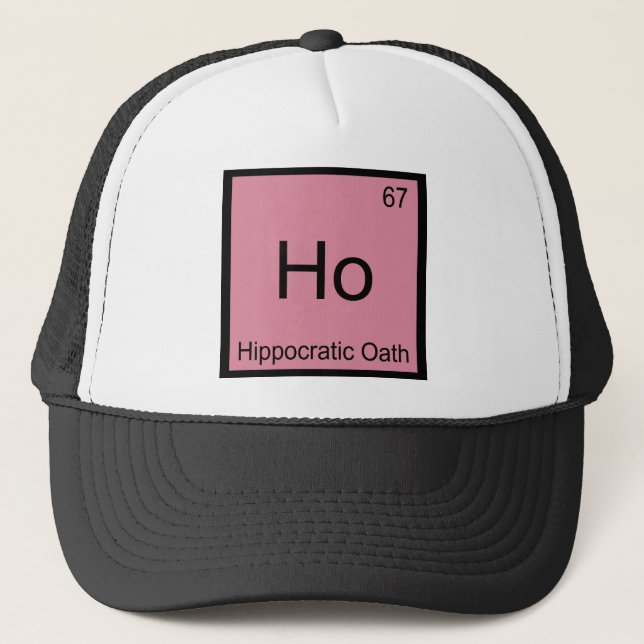 Ho - Hippokratiska Eden Kemiskt Elemente Symbol T- Truckerkeps (Framsida)