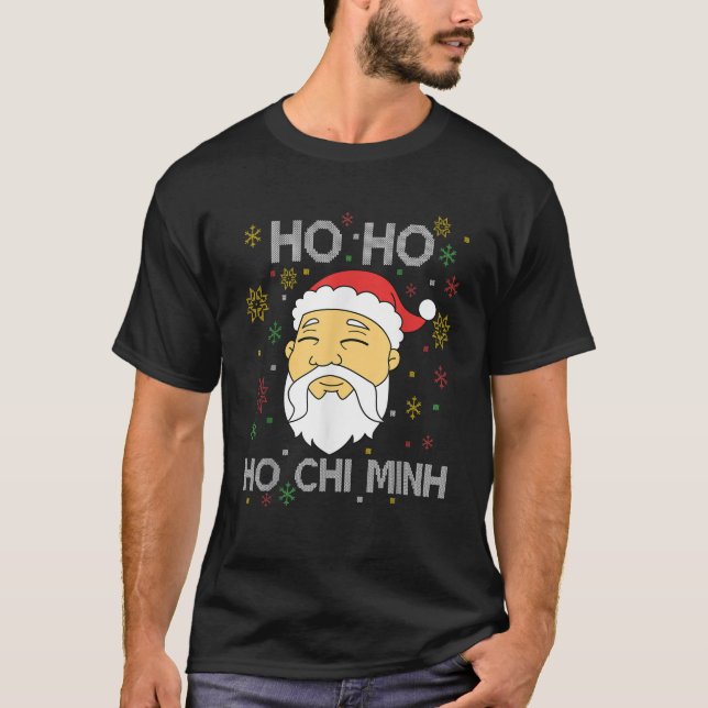 Ho Ho Chi Minh Asian Vietnamese Jultomten Chr T Shirt (Framsida)