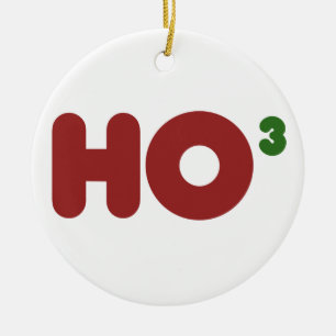 Ho ho christmas humor julgransprydnad keramik