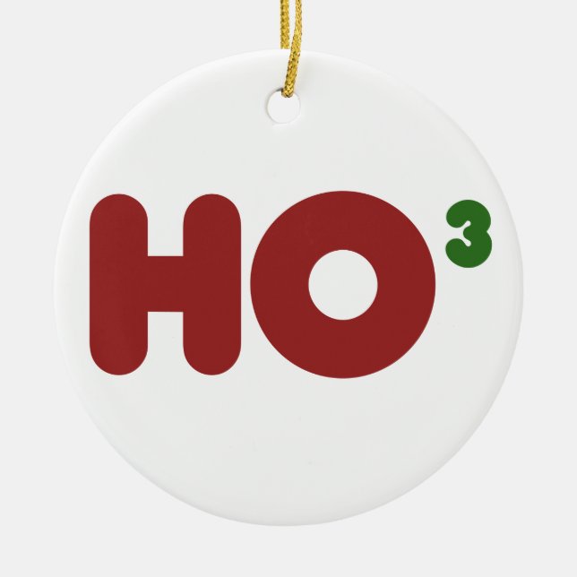 Ho ho christmas humor julgransprydnad keramik (Framsidan)