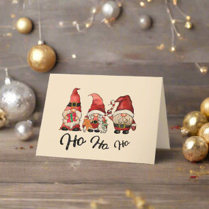 Ho Ho! Cute Gnomes-julgranen Önskemål Helgkort