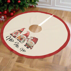 Ho Ho! Cute Gnomes Nordic jul Red Julgransmatta Borstad Polyester