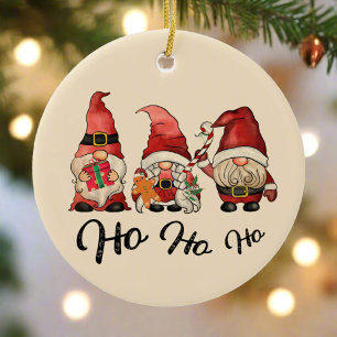 Ho Ho! Cute Nordic Gnomes jul Julgransprydnad Keramik