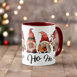 Ho Ho! Cute Nordic Gnomes jul Red Mugg