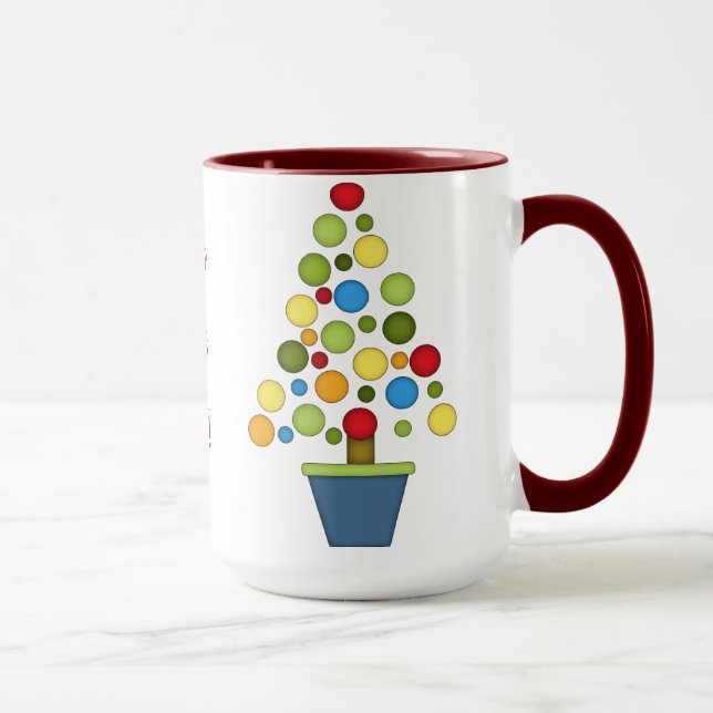 HO HO! Färgfull Julgran Mugg (Höger)