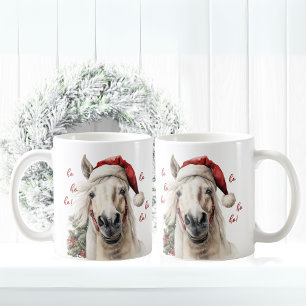 Ho Ho! Funny Horse Santa Mugg