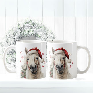 Ho Ho! Funny Horse Santa Mugg