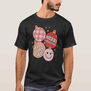 Ho Ho God jul Groovy Retro Julafton Bauble T Shirt