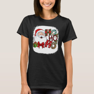 Ho Ho God jul Jultomten Groovy Retro Xma T Shirt