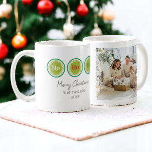 Ho Ho God jul Modern foto och text Kaffemugg