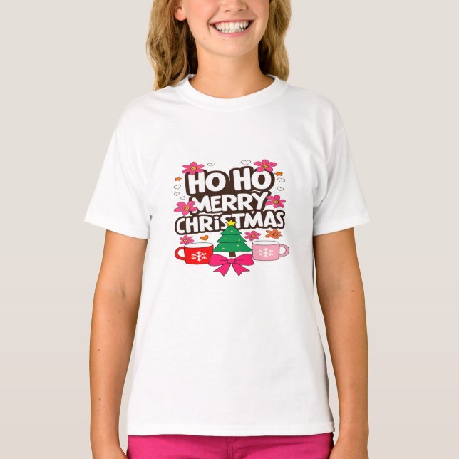 Ho Ho God Jul – Mysiga Högtidsstämningar T Shirt (Framsida)
