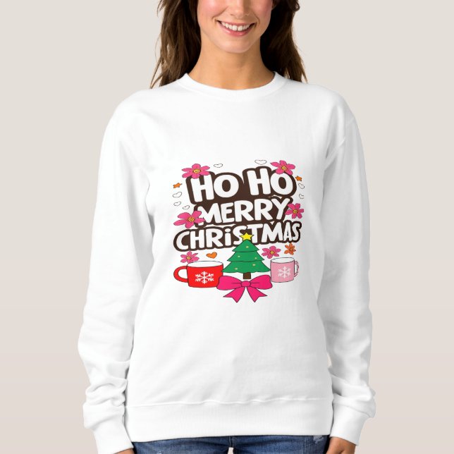 Ho Ho God Jul – Mysiga Högtidsstämningar T Shirt (Framsida)