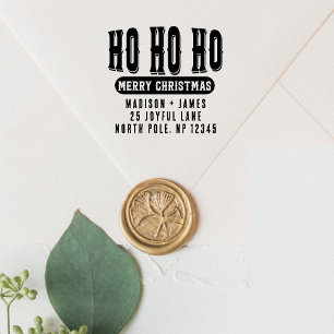 Ho Ho God jul Returadress Självfärgande Stämpel