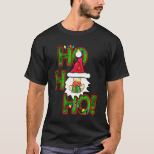 Ho! Ho! God jul Santa Gnome med Presen T Shirt