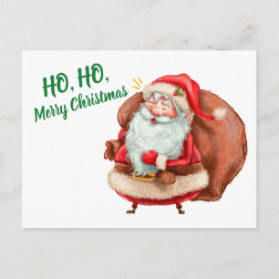 Ho Ho God Jul Vykort