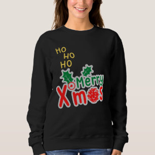 Ho Ho God jul Women Sweatshirt Grått T Shirt