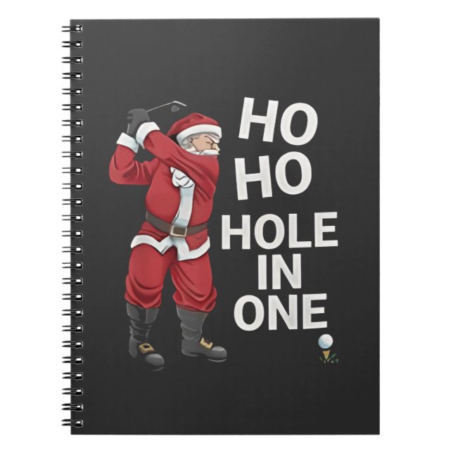 Ho Ho Hål i en fjony Golfing Julafton jul Anteckningsbok (Framsidan)