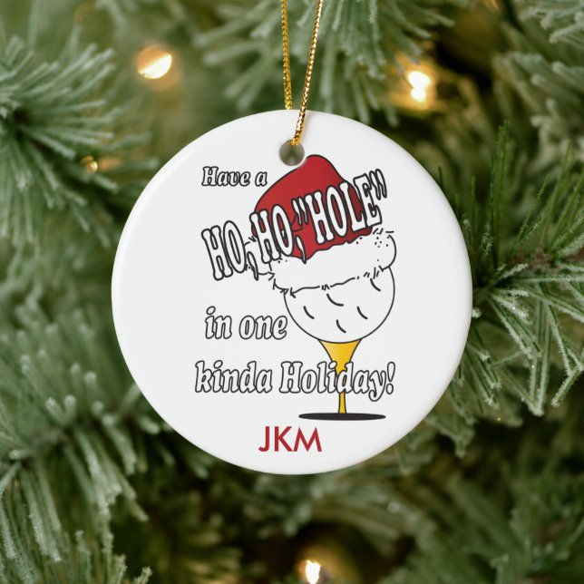 Ho, Ho, Hål i en julklapp Julgransprydnad Keramik (Träd)