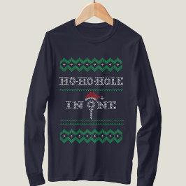 Ho Ho Hål-i-ett Golfmas Golfälskare Herr T-Shirt