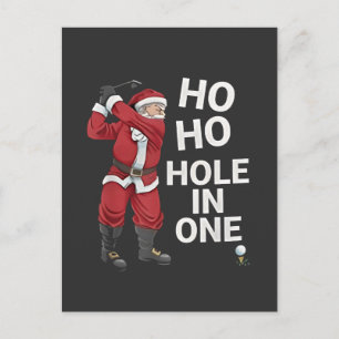 Ho Ho Hål-i-ett Roligt Golfande Jul Meddelande Vykort