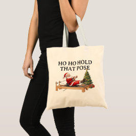 Ho Ho Håll Den Positionen Roliga Tomte Pilates Jul Tygkasse