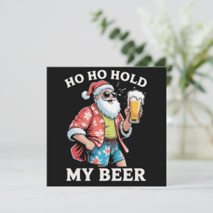 Ho Ho Håll Min Björn Santa Solglasögon Jul Julkort