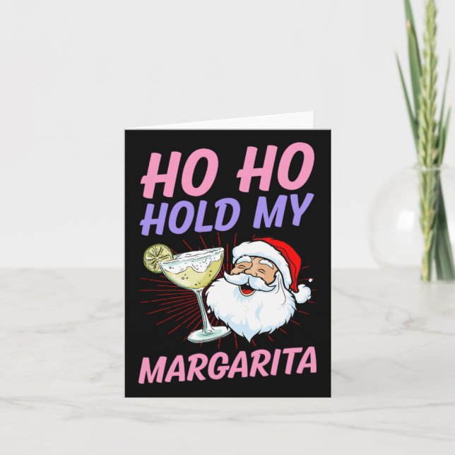 Ho Ho Håll Min Margarita Jul i Juli Tomte Ledigt Kort (Framsida)