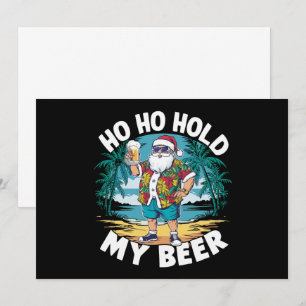 Ho Ho Håll Min Öl Jul i Juli Sommar Tomte Inbjudningar