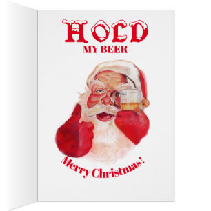 Ho! Ho! HÅLL min öl. Kort för hälsning