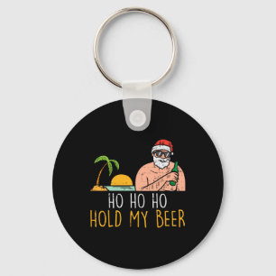 Ho Ho Håll Min Öl Tomte Sommarjul Jul Nyckelring