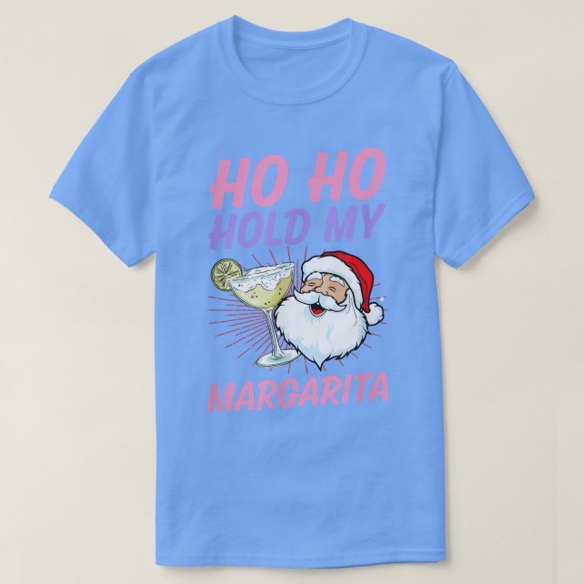 Ho Ho håller min Margarita-jul i juli Santa Va T Shirt (Design framsida)