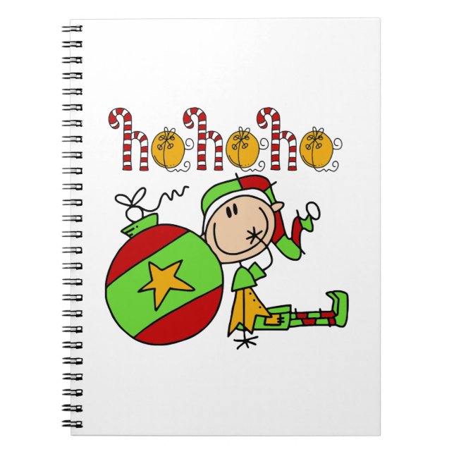 Ho Ho Helgdag Elf Jingle Klockor jul Anteckningsbok (Framsidan)