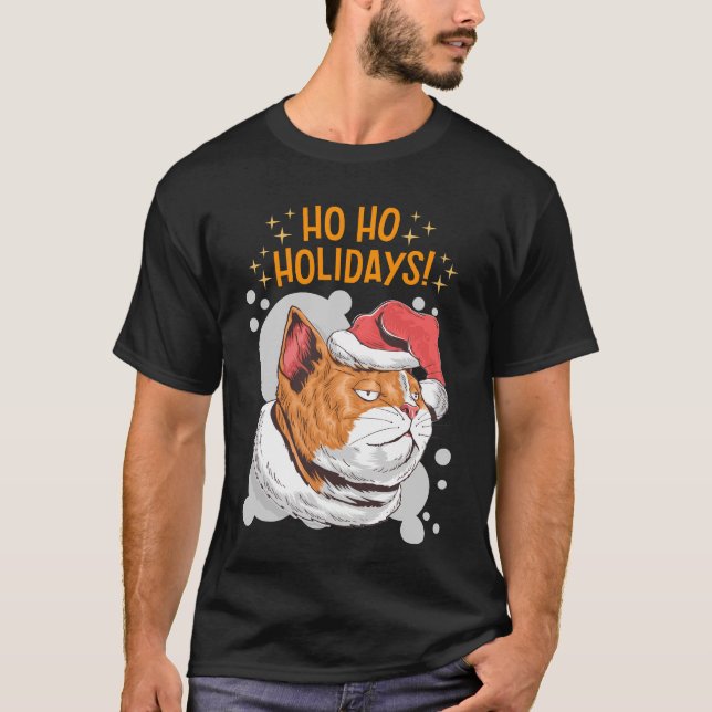 Ho Ho Helgdagars T Shirt (Framsida)