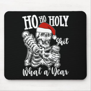 Ho Ho Heliga julfårunge Skeleton Dancing Skull Musmatta