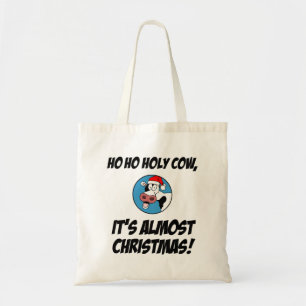 Ho Ho Heliga Ko Det Är Nästan Jul Tote Bag Tygkasse