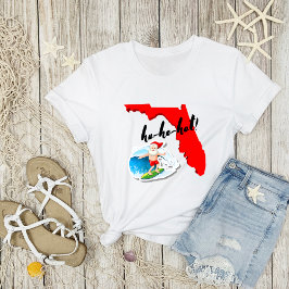 ho-ho-hett! Merry Florida jul Surfing Santa T Shirt