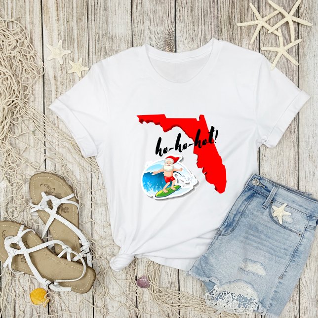 ho-ho-hett! Merry Florida jul Surfing Santa T Shirt (Skapare uppladdad)