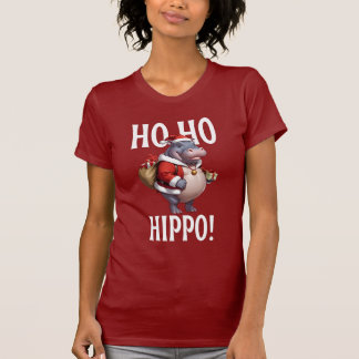 Ho Ho Hippo Christmas Humor Design T Shirt