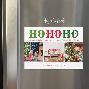 Ho Ho Ho 3 Magnetkort för fotokollage