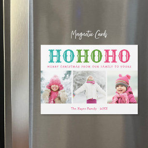 Ho Ho Ho 3 Magnetkort för fotokollage