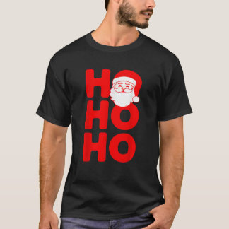 HO HO HO 3 Santa Claus Xmas T Shirt