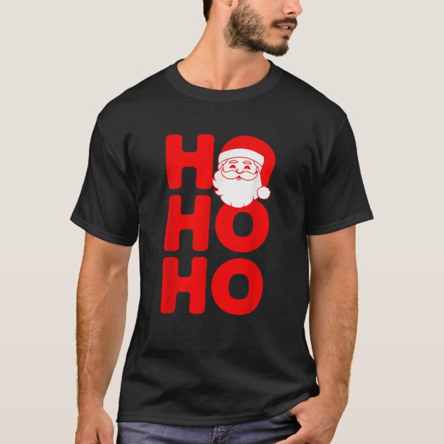 HO HO HO 3 Tomte Jul  T Shirt (Framsida)
