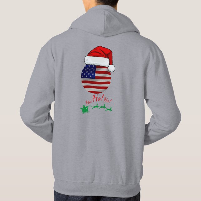 HO HO HO Amerika Hoodie (Baksida)