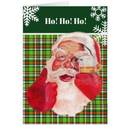 Ho! Ho! Ho! BEERY CHRISTMAS! Helgdag-kort Hälsningskort