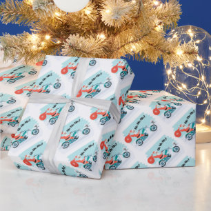 Ho Ho Ho Biker Santa Wrapping Papper Presentpapper